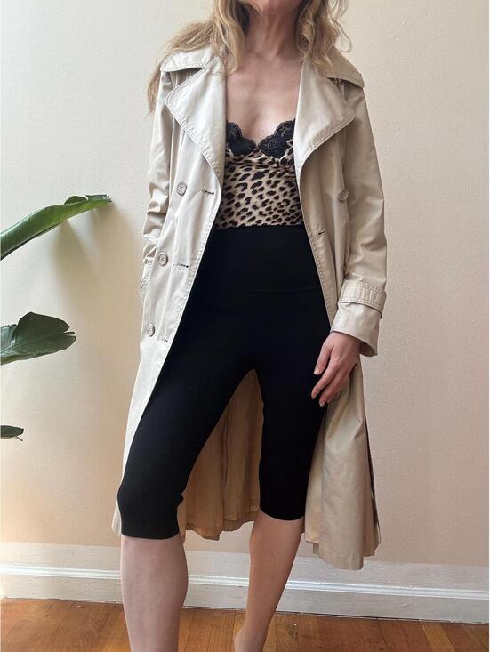 Jackets & Blazers - Vintage 1970s Lightweight Beige Belted Trench Coat
